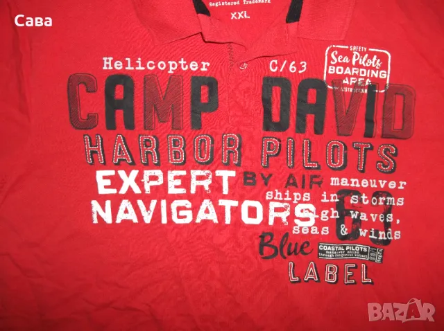 Тениски CAMP DAVID  мъжки,2ХЛ  /бяла,червена,розова/, снимка 9 - Тениски - 50328972