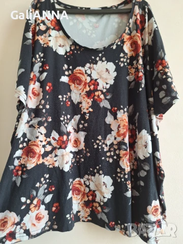 СТРАХОТНА ТУНИКА ЕФЕКТЕН ДЕСЕН 4XL-6XL, снимка 2 - Туники - 51241398