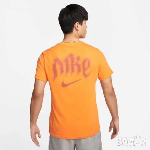 Мъжка тениска Nike Dri-FIT Run Division Miler Orange - размер S, снимка 3 - Спортни дрехи, екипи - 48903877