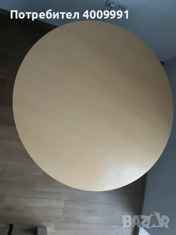 Кръгла маса 100 см диаметър, снимка 3 - Маси - 50079352