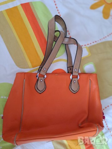 Цветна оранжева чанта, снимка 2 - Чанти - 39466321