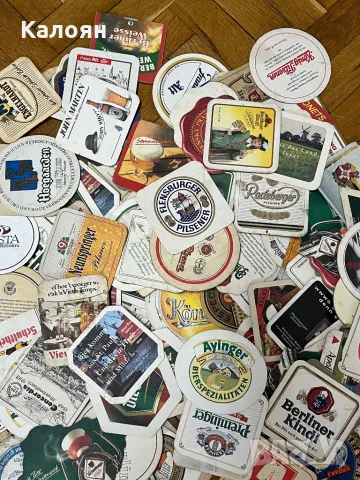 Колекция винтидж подложки за бира предимно немски, снимка 4 - Колекции - 48443545
