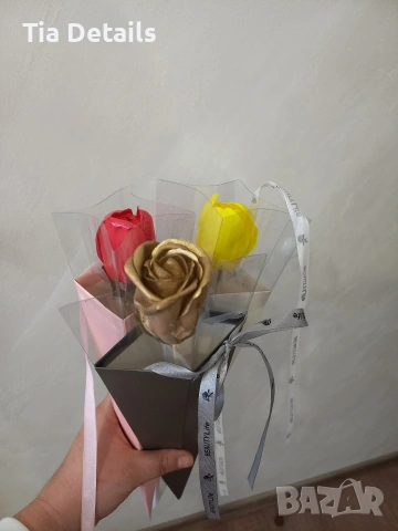 Ръчно изработени цветя от сапун, снимка 13 - Декорация за дома - 53202444