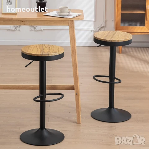 Комплект бар столове – EUYY102-ALL-1911BK – 2бр., снимка 3 - Столове - 51106218