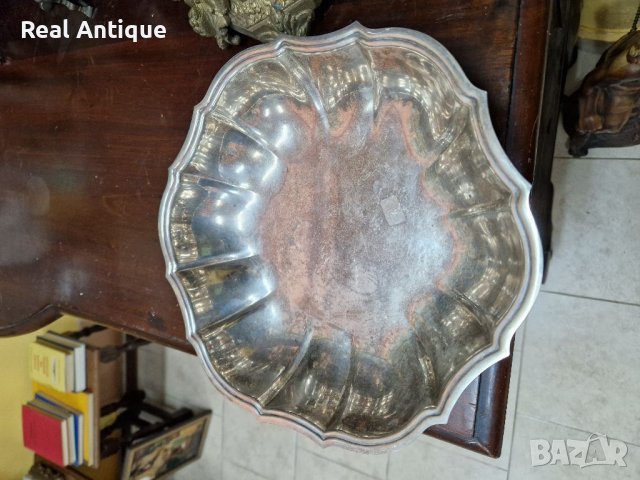 Антикварна американска посребрена купа фруктиера  Oneida, снимка 2 - Антикварни и старинни предмети - 39409347