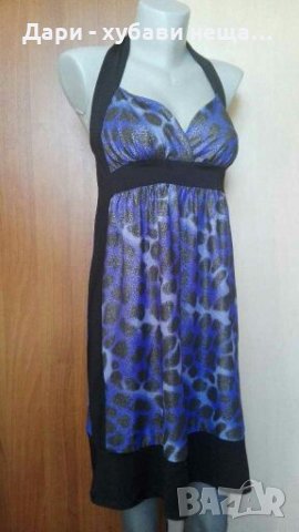 Цветна рокля, със сребристи нишки👗🍀S,M👗🍀арт.2030, снимка 2 - Рокли - 33541299