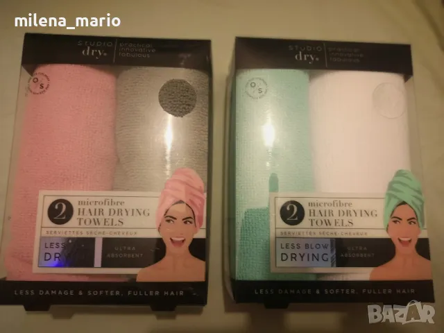 Комплект 2 бр. микрофибърна кърпа за коса , снимка 2 - Други - 48941603