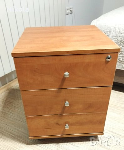 Шкафче за бюро на колела - контейнер със заключване 46/50/58см, снимка 3 - Шкафове - 43541071