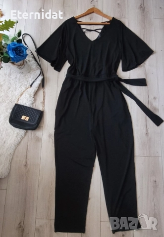 Черен гащеризон с коланче , снимка 6 - Гащеризони - 51839880