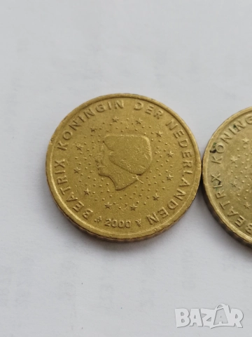 лот 50 евро-цента Холандия 2000-2001 г., снимка 2 - Нумизматика и бонистика - 52351695