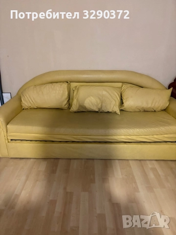 Кожен диван разтегателен, снимка 2 - Дивани и мека мебел - 52183051