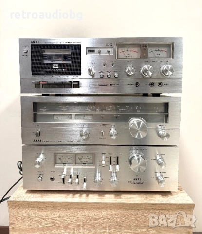 🔉Ретро аудио сет AKAI - усилвател, тунер и дек - Made in Japan🔉, снимка 2 - Аудиосистеми - 52939726