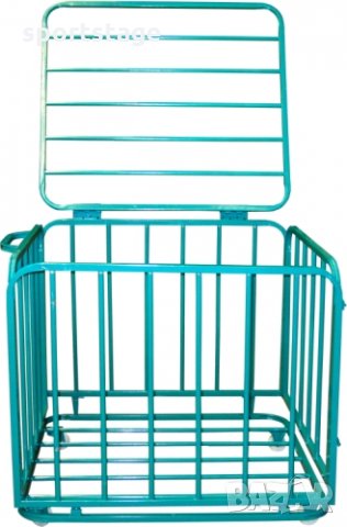 Сгъваема количка за топки - метална нова Количката разполага с колела за по-удобно съхранение и прен