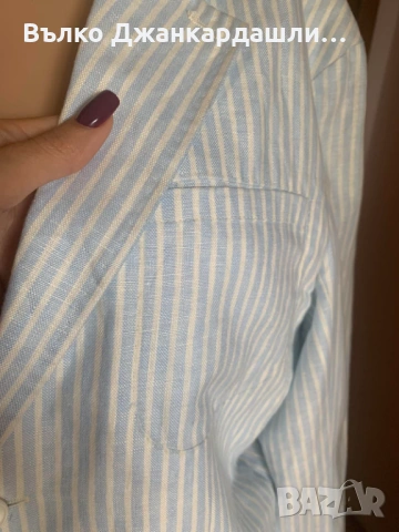 Ленено сако райе G star, размер L, снимка 4 - Сака - 53231287