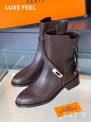HERMES 💎Дамски Боти , снимка 6 - Дамски боти - 53287690