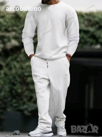 Мъжки ежедневен комплект от две части с кръгло деколте, 5цвята , снимка 4 - Спортни дрехи, екипи - 43025931