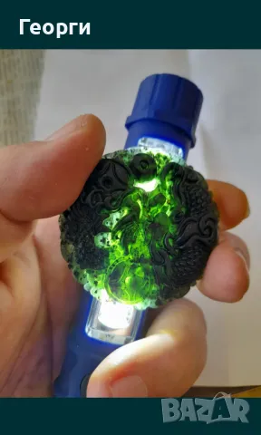 Амулет от натурален нефрит-3, снимка 5 - Колиета, медальони, синджири - 50107290