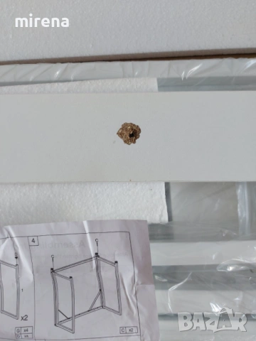 Сгъваема маса със стойка за монитор, бяла, компютърна 80 x 45 x 75 см,, снимка 9 - Бюра - 53358316