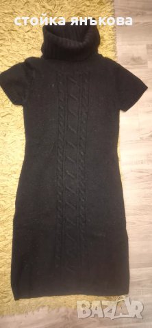 Продавам плетена черна дамска рокля, снимка 2 - Рокли - 48787112