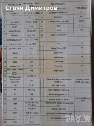 Гайгеров брояч кит за сглобяване,  Geiger counter kit, снимка 6 - Друга електроника - 37059655