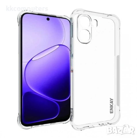 Защитен Калъф ENKAY HAT PRINCE за Oppo A6x 4G / A6x 5G - TPU, Прозрачен, Подсилени Ъгли, Анти-приплъ