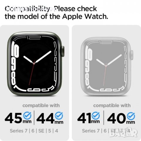 Удароустойчив Кейс Протектор за Apple Watch 7 6 5 SE 40 41 44 45mm 3D, снимка 4 - Аксесоари за Apple - 35430613