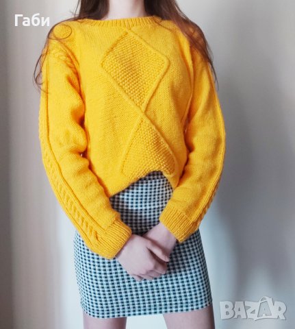 Ръчно плетена дамска блуза, снимка 2 - Блузи с дълъг ръкав и пуловери - 18762739