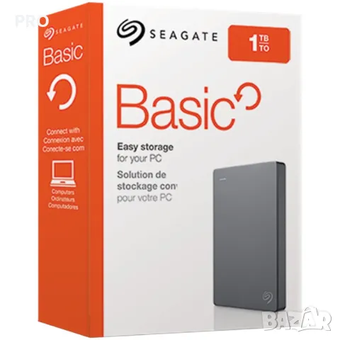 Външен хард диск Seagate Basic, 2.5", 1TB, USB3.0