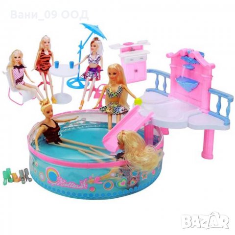 Кукла Барби с басейн и аксесоари, снимка 1