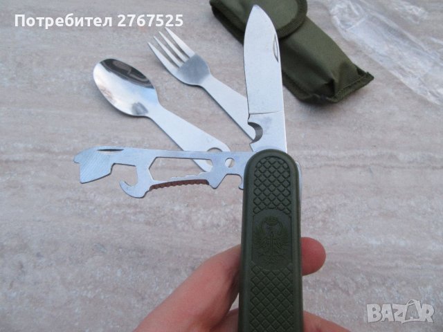 Туристически комплект хранене на Испанската армия нож вилица лъжица военен , снимка 2 - Други инструменти - 38850746