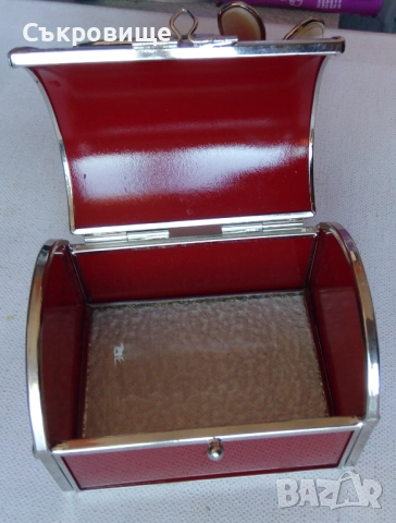 Стъклена кутия за бижута - стъкло, метал, снимка 5 - Други - 51460470