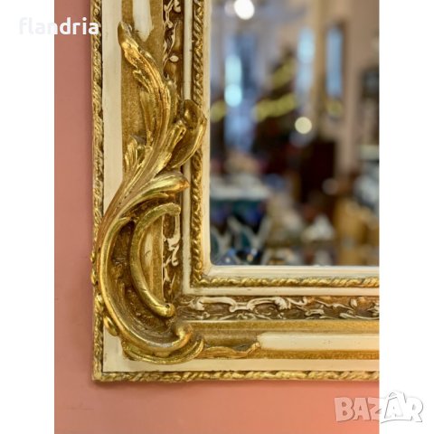 Голямо огледало "Луи XV" (бяло / златно), снимка 3 - Огледала - 43940750