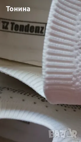 Бели дишащи маратонки "Тенденз", снимка 3 - Маратонки - 47639490