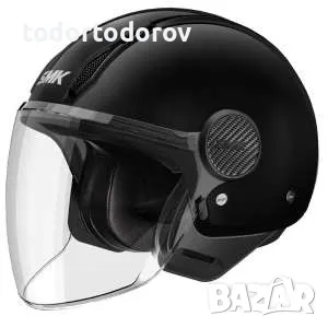 Скутер мото каска SMK LAMINAR GLOSS BLACK ,вентилациия ,топ цена, снимка 1