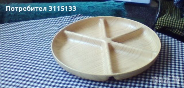 Бамбуково плато ,въртящо ,5 разделения , снимка 4 - Прибори за хранене, готвене и сервиране - 37914870