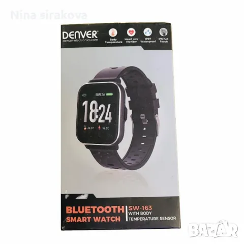 Bluetooth смарт часовник със сензор за телесна температура и пулс Denver SW-163.

, снимка 3 - Смарт часовници - 49268046