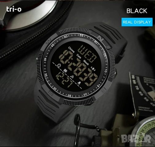 SANDA Мъжки Дигитален Спортен Часовник Военен Удароустойчив Водоустойчив, снимка 3 - Мъжки - 51379477