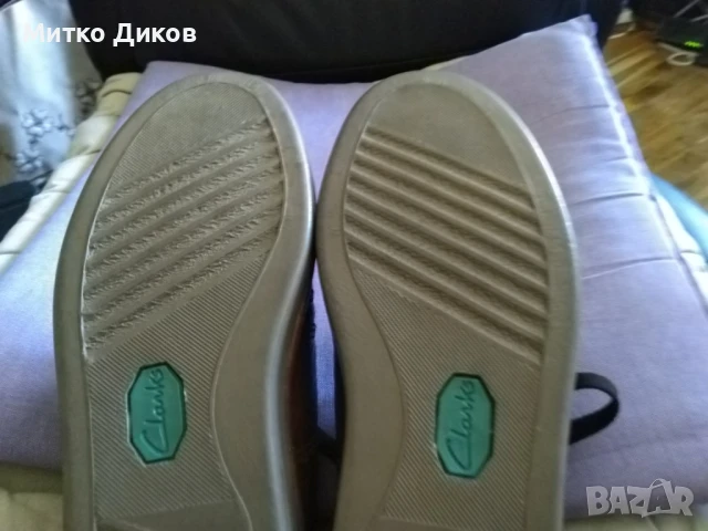 Мъжки маркови обувки нови естествена кожа Clarks стелка 275мм реален размер №43, снимка 10 - Ежедневни обувки - 51080398