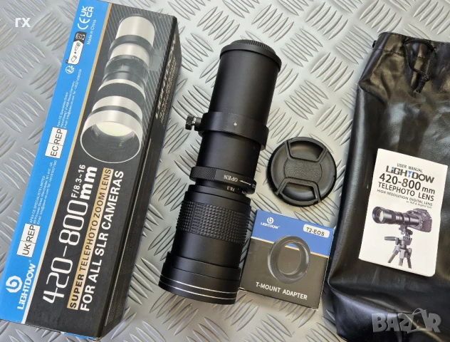 обектив Lightdow 480-800mm Canon / Nikon и др., снимка 2 - Обективи и филтри - 50503895