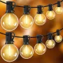 15 м LED приказни светлини на открито, приказни крушки с 25 нечупливи пластмасови крушки G40, снимка 1