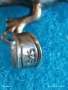 Сребърна висулка гекон с вграден лунен камък майсторска ръчна изработка 49278, снимка 4