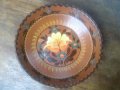 Изрисувана дървена чиния сувенир