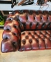 Кожен диван Chesterfield – тъмно бордо, снимка 8