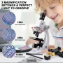 Детски Микроскоп с аксесоари 100х-1200х, снимка 2