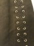 Къса пола черна Н&М с капси и кръстосани връзки, изпечена материя , с цип на гърба, снимка 4