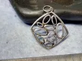 АРТИСТИЧЕН АЖУРЕН СРЕБЪРЕН МЕДАЛЬОН СРЕБРО 925 ФЕШЪН БИЖУ ПЕНДАНТ 41946, снимка 6