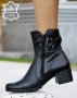 Равни боти - черна ЕСТЕСТВЕНА кожа - 50, снимка 3