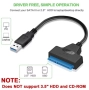 SATA към USB, USB 3.0, HDD, SSD, хард диск, конектор, кабел, свързване с лаптоп, компютър, телевизор, снимка 4