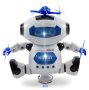 Интерактивен танцуващ робот със светлини и звуци, завъртане на 360°, снимка 1 - Музикални играчки - 43071427