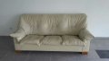 Кожен диван 3 места с подматрачна рамка, снимка 8